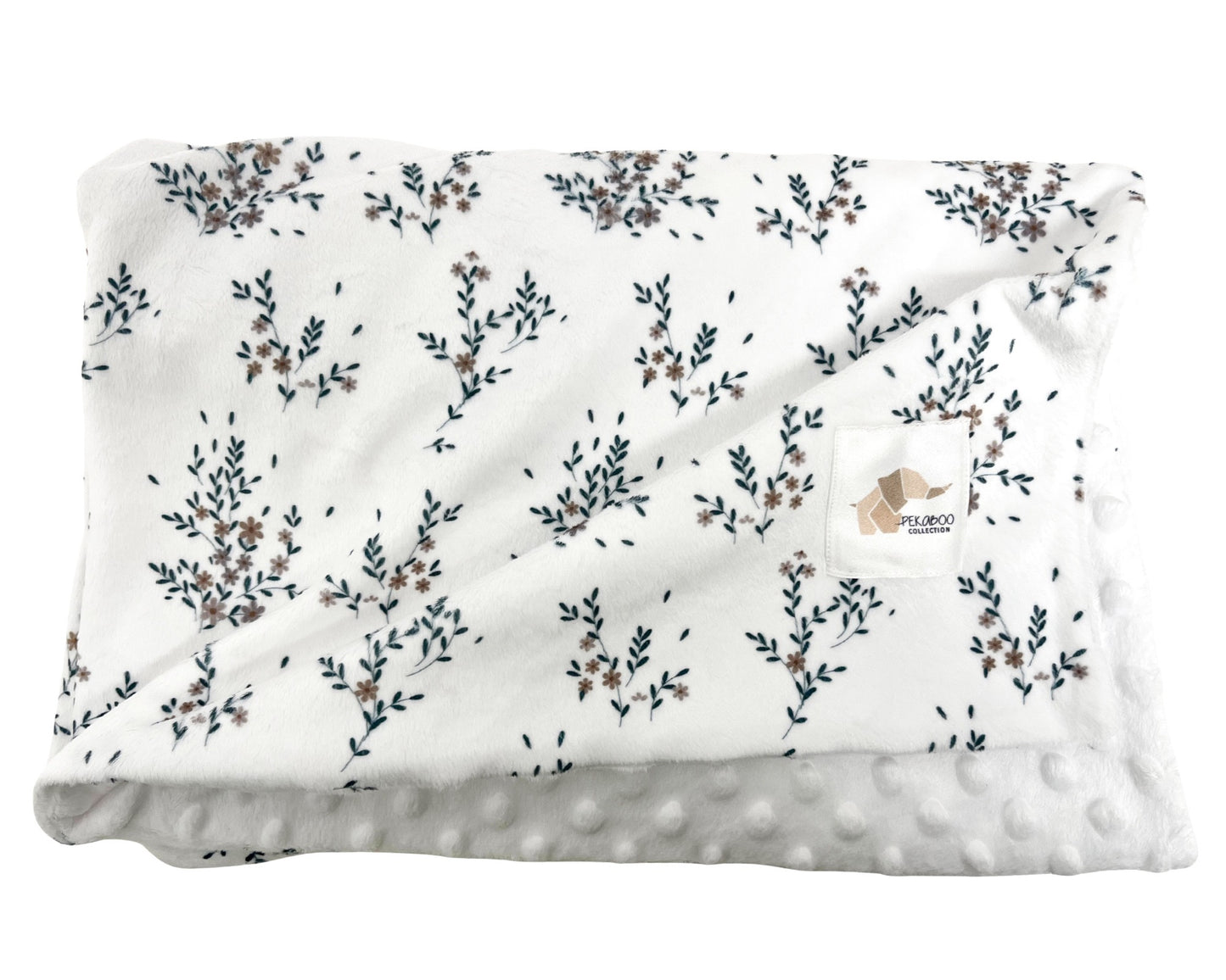 Couverture minky - Fleur de Lucie