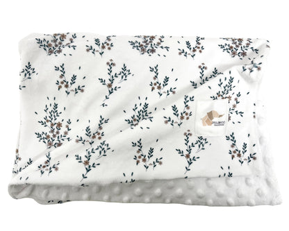 Couverture minky - Fleur de Lucie