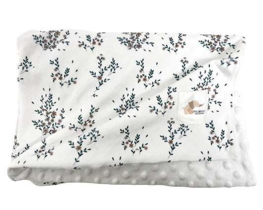 Couverture minky - Fleur de Lucie