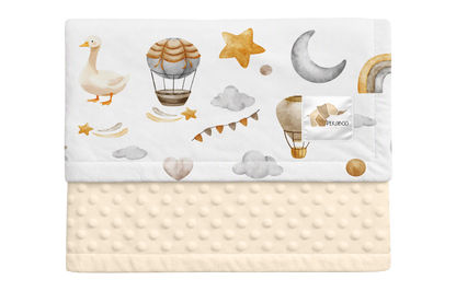 Couverture minky - Montgolfières