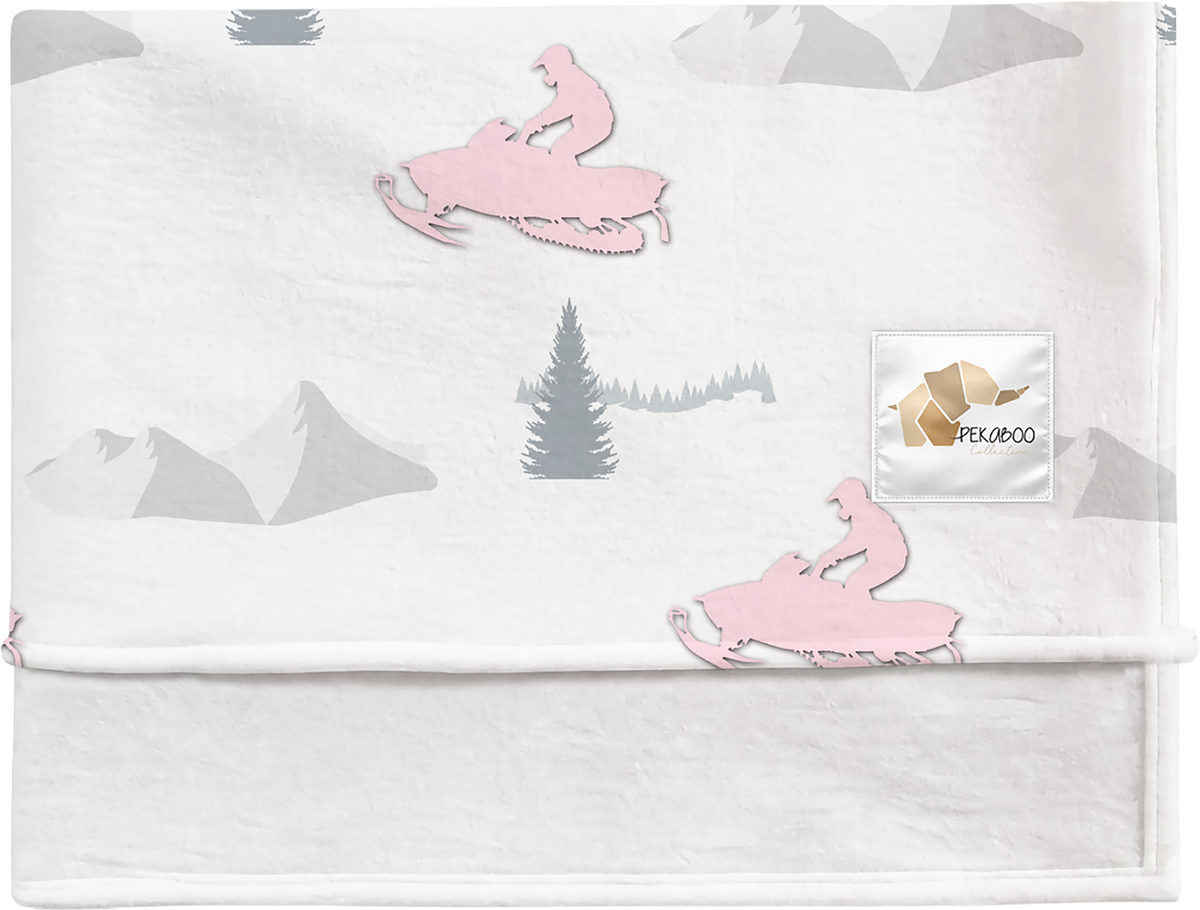 Couverture magiks - Motoneiges roses