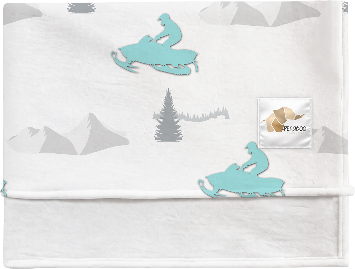 Couverture magiks - Motoneiges turquoise