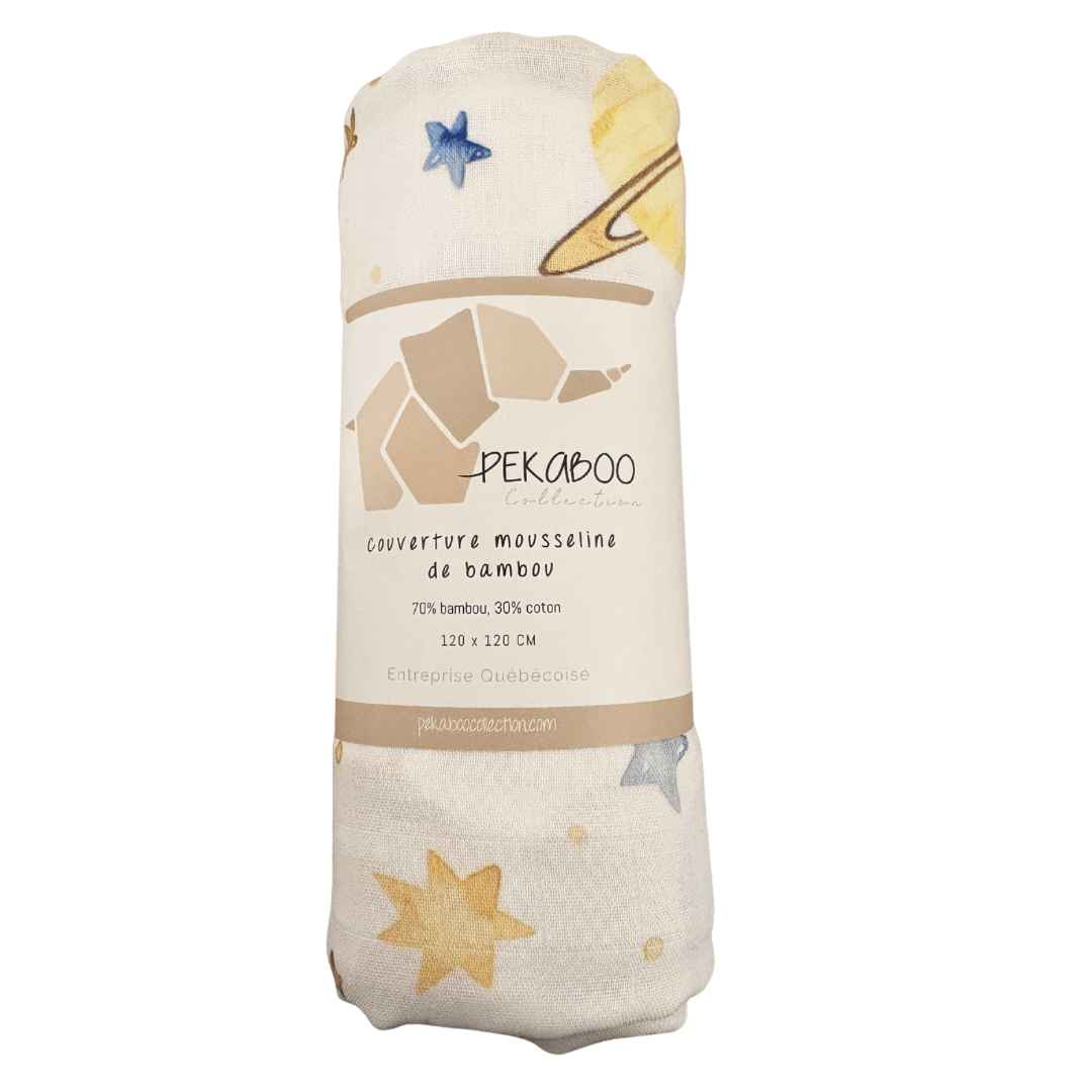 Couverture mousseline de bambou - Petite galaxie