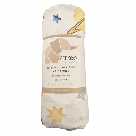 Couverture mousseline de bambou - Petite galaxie