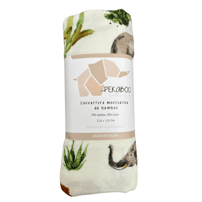 Couverture mousseline de bambou - Animaux