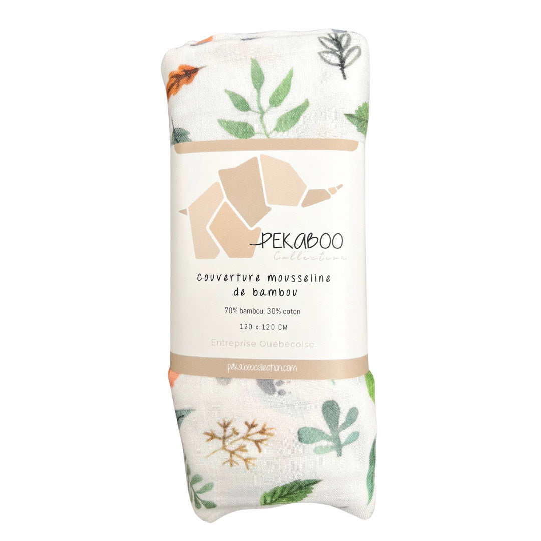 Couverture mousseline de bambou - Animaux de la nature