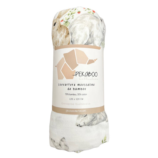 Couverture mousseline de bambou - Amis des bois