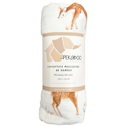 Couverture mousseline de bambou - Mon petit bambi
