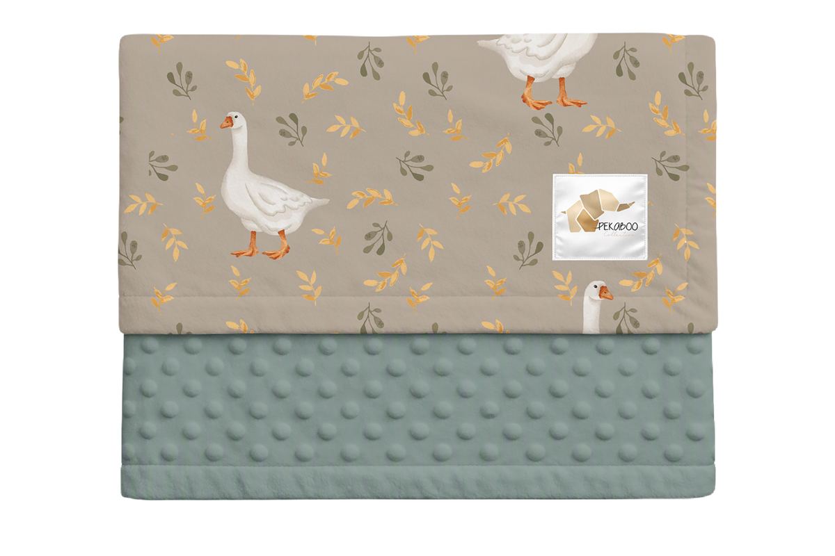 Couverture minky - Oies