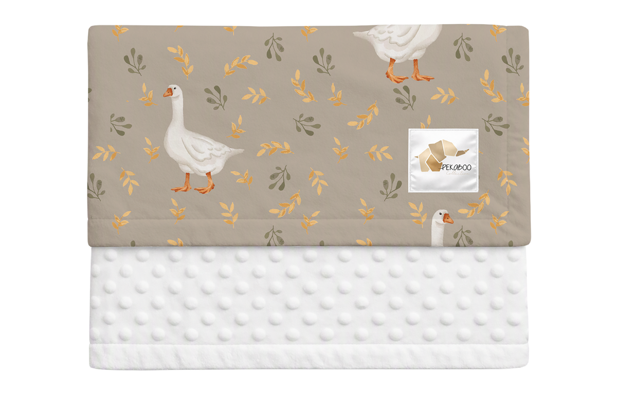 Couverture minky - Oies