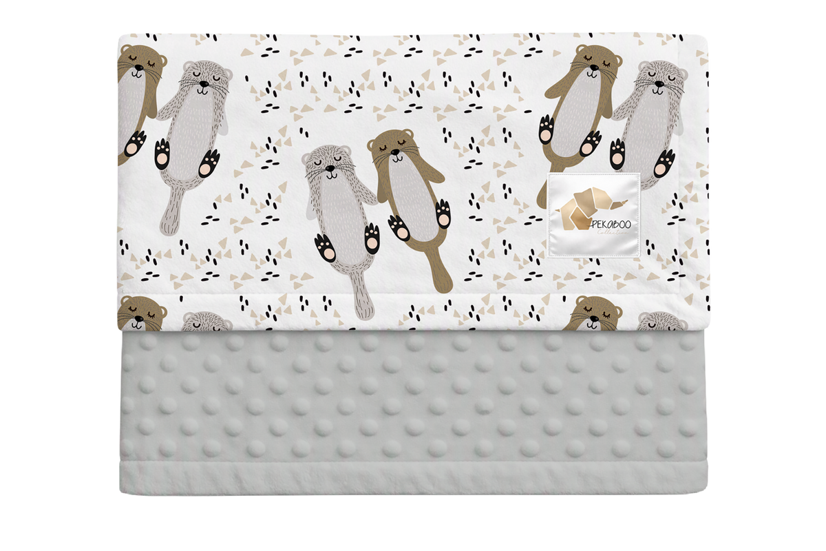 Couverture minky - Otter half