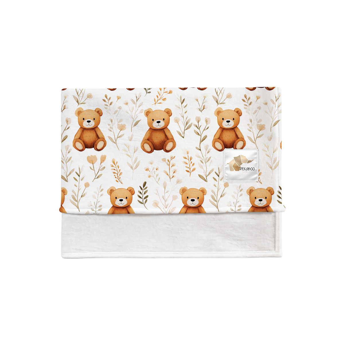 Couverture magiks - Oursons et feuillus pastel
