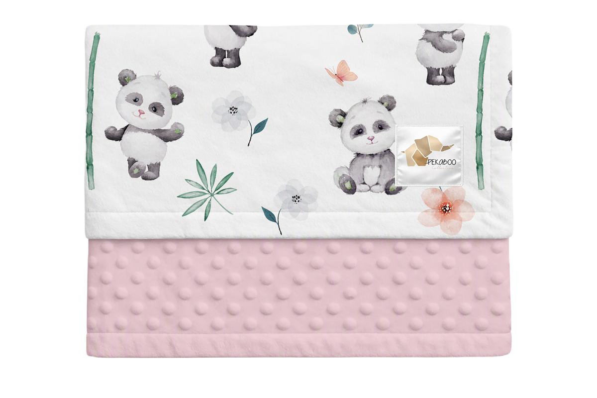 Couverture minky - Pandas