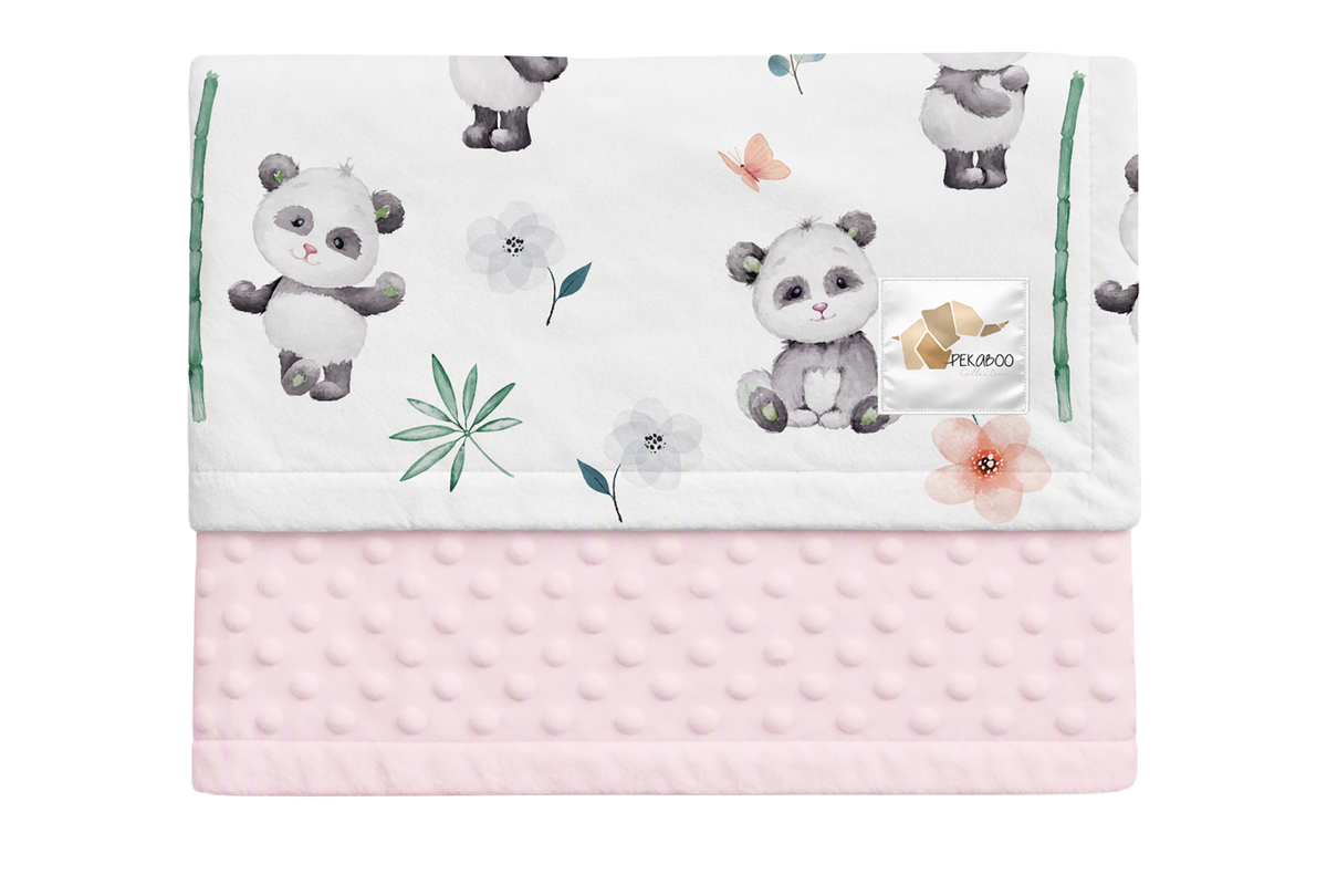 Couverture minky - Pandas