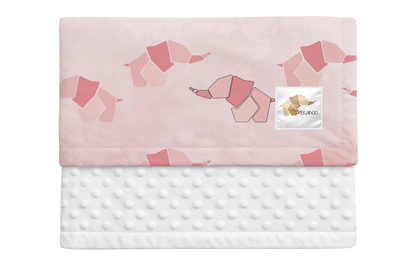 Couverture minky - Pekaboo rose