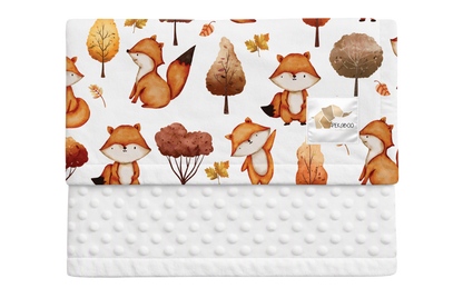 Couverture minky - Renards d'automne