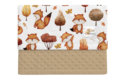 Couverture minky - Renards d'automne