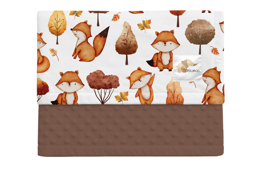 Couverture minky - Renards d'automne