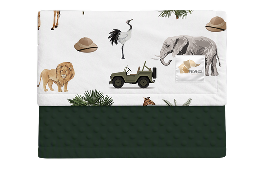 Couverture minky - Safari Jeeps