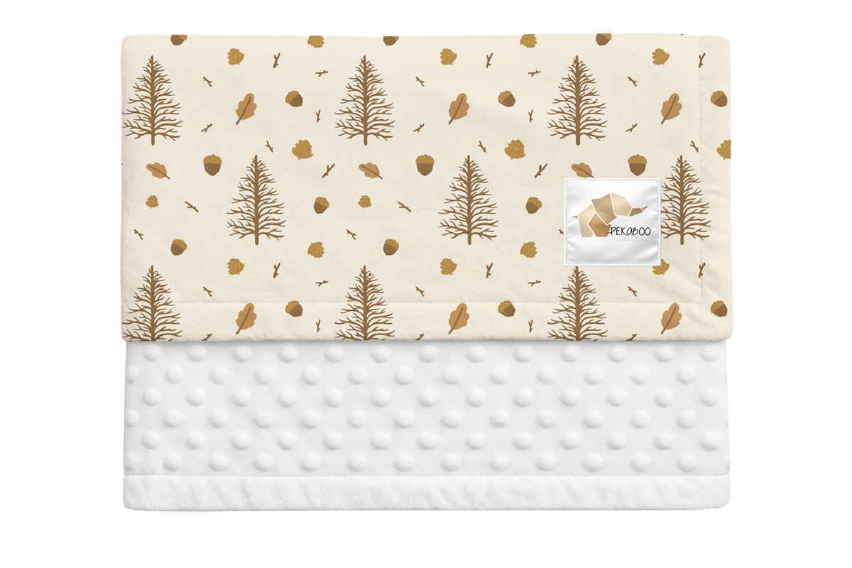 Couverture minky - Sapins bohos