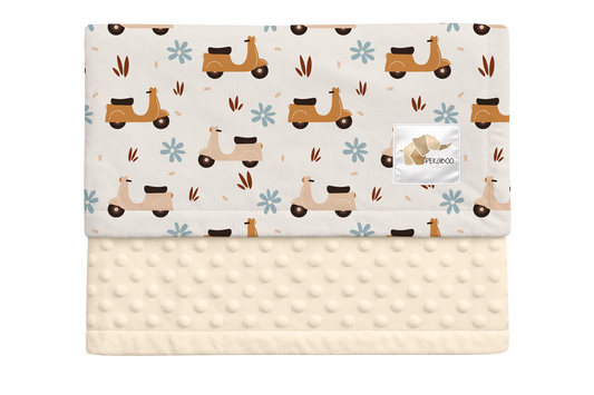 Couverture minky - Scooters vintage