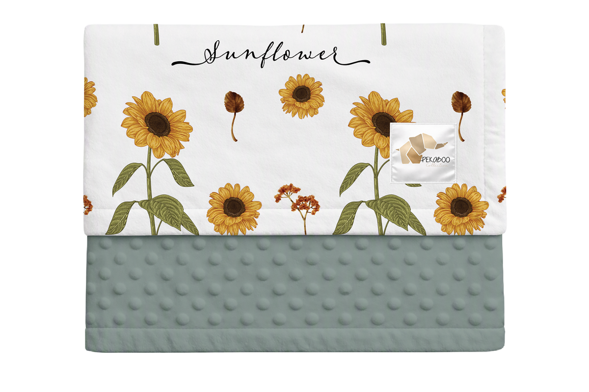 Couverture minky - Sunflowers
