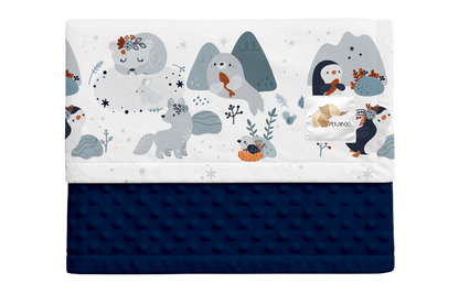 Couverture minky - Univers marin