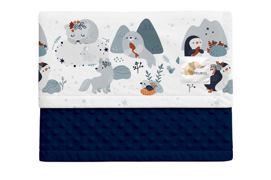 Couverture minky - Univers marin