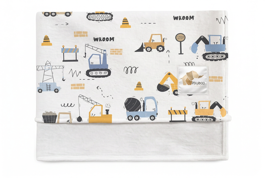 Couverture magiks - Camions de construction bleus