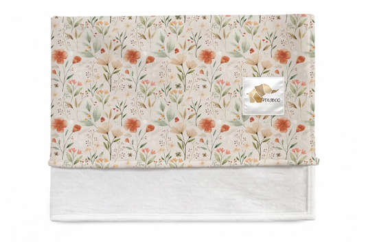 Couverture magiks - Fleuri vintage beige