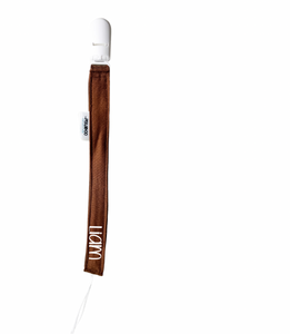 Attache-sucette personnalisable  -Brun (Blanc)