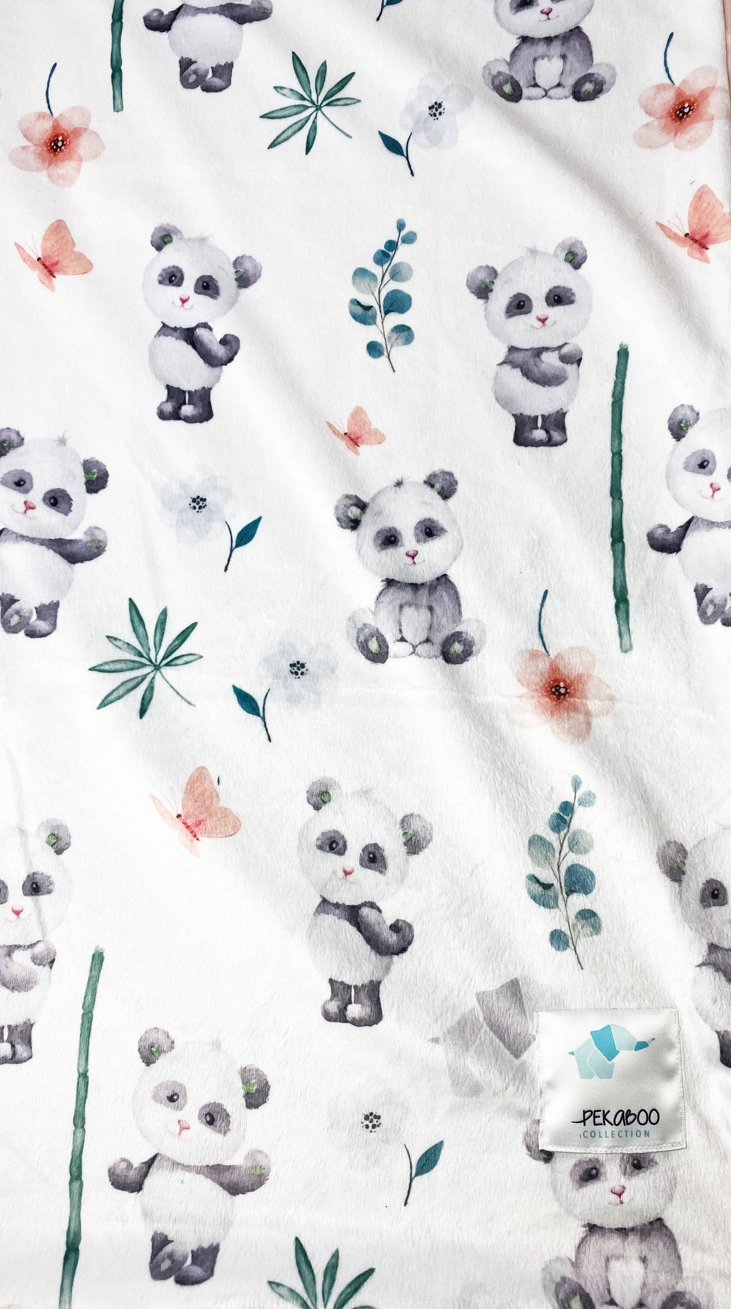 Couverture minky - Pandas