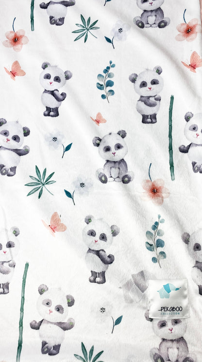 Couverture minky - Pandas