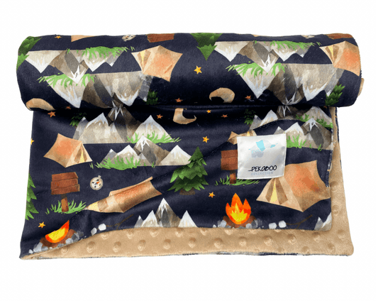 Couverture minky - Camping