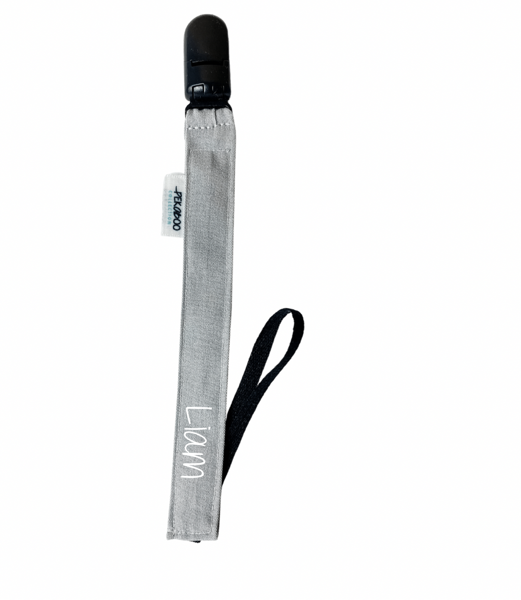 Attache-sucette personnalisable  -Gris (Noir)
