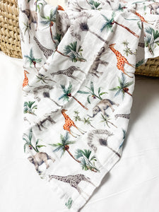 Couverture mousseline de bambou-Safari