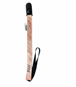 Attache-sucette personnalisable  -Marbré rose (Noir)