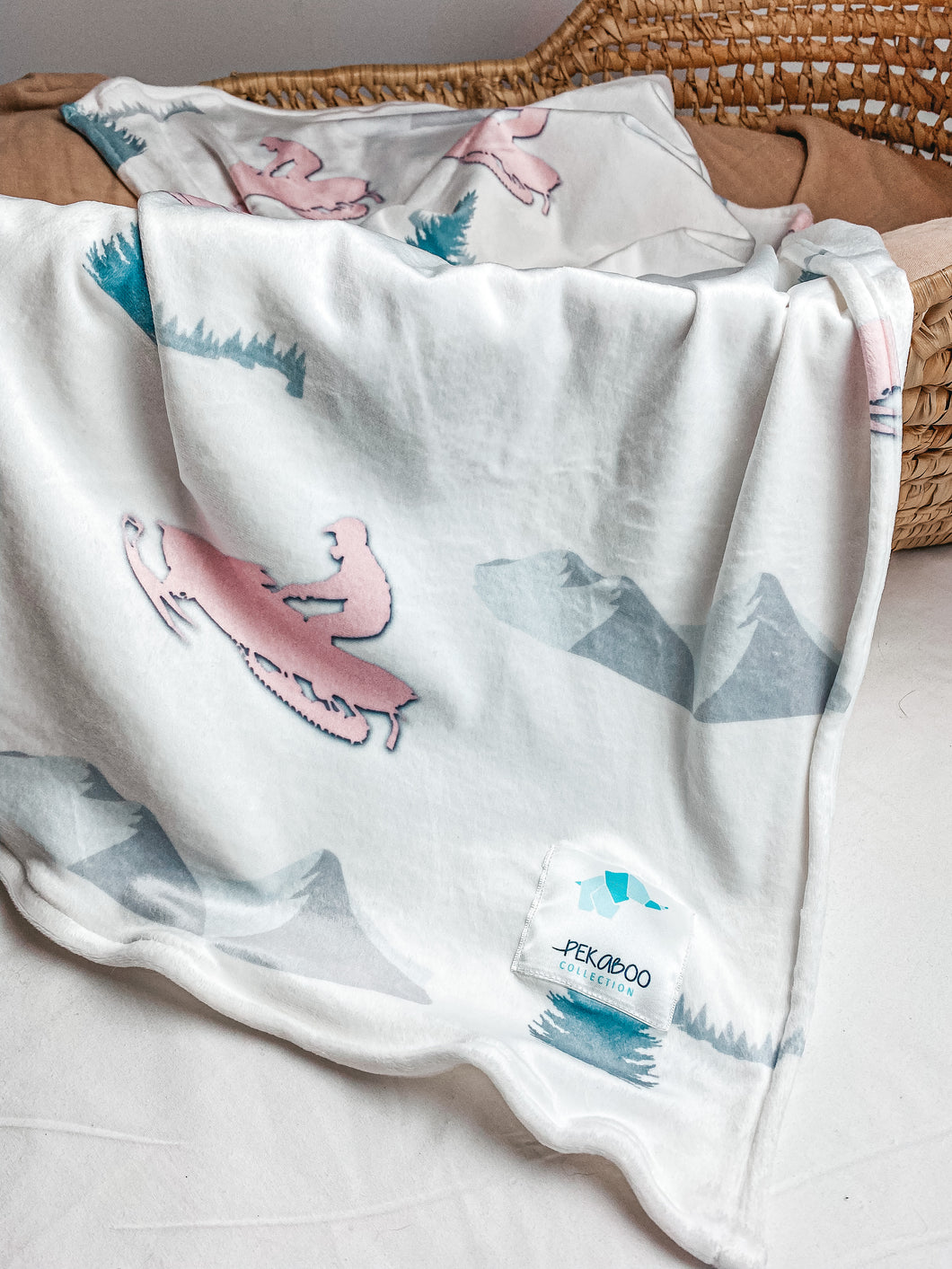 Couverture magiks -Motoneige rose